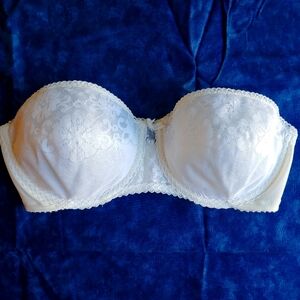 Vintage Maidenform Pretty Shapely  Strapless Bra 34D Pin Up Rockabilly Made USA